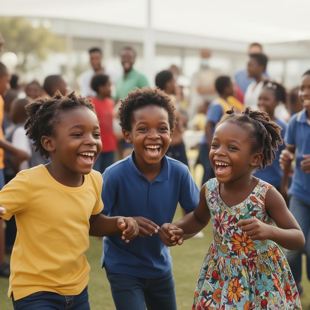 Crianças em atividades recreativas